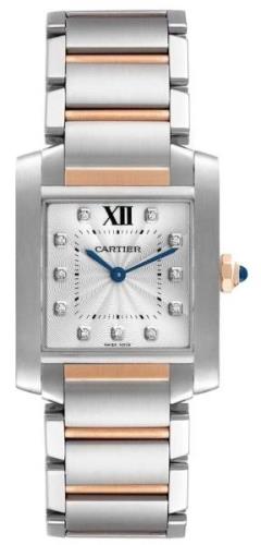 Cartier Damklocka WE110005 Tank Francaise Silverfärgad/18 karat