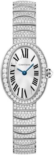 Cartier Damklocka WB520011 Baignoire Silverfärgad/18 karat vitt guld