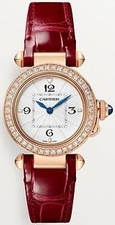 Cartier Damklocka WJPA0017 Pasha De Vit/Läder Ø30 mm