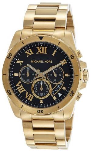 Michael Kors Brecken Herrklocka MK8481 Svart/Gulguldtonat stål Ø44