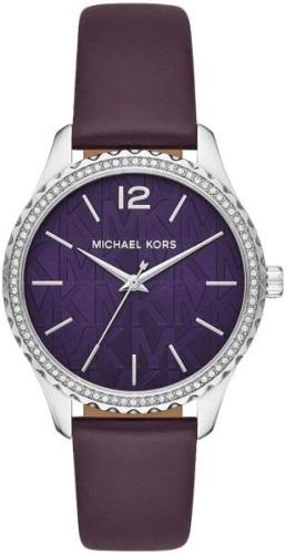 Michael Kors Layton Damklocka MK2924 Lila/Läder Ø38 mm