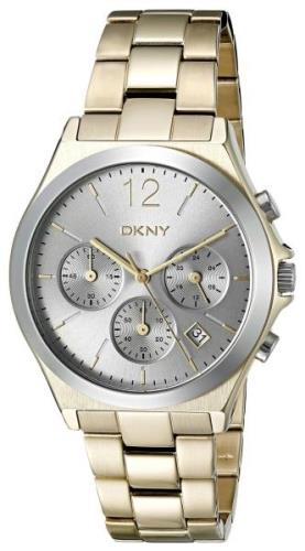 DKNY Chronograph Damklocka NY2452 Silverfärgad/Gulguldtonat stål