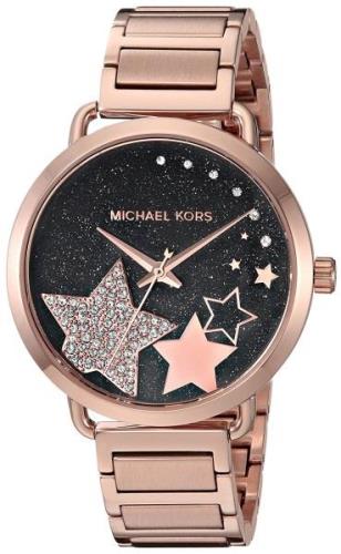 Michael Kors 99999 Damklocka MK3795 Svart/Roséguldstonat stål