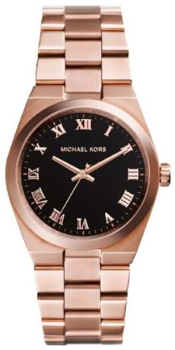 Michael Kors Channing Damklocka MK5937 Svart/Roséguldstonat stål