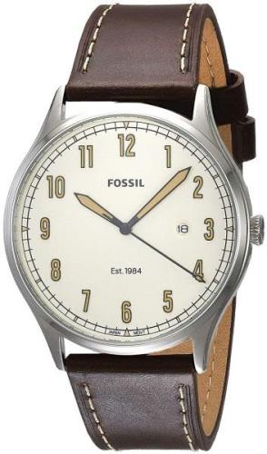 Fossil 99999 Herrklocka FS5589 Vit/Läder Ø42 mm