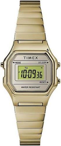 Timex Damklocka TW2T48000 LCD/Gulguldtonat stål