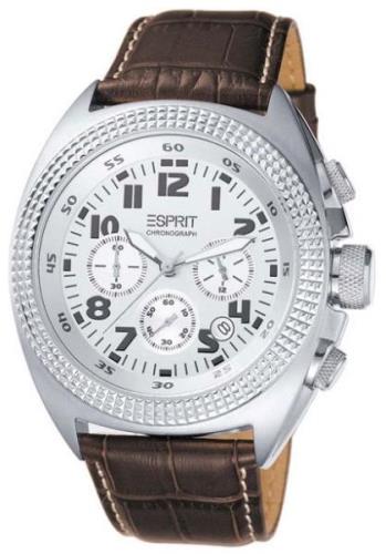 Esprit Sport Herrklocka ES900491002 Silverfärgad/Läder Ø47 mm