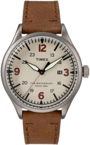Timex The Waterbury Herrklocka TW2R38600 Antikvit/Läder Ø40 mm