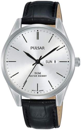 Pulsar 99999 Herrklocka PJ6115X1 Silverfärgad/Läder Ø39 mm