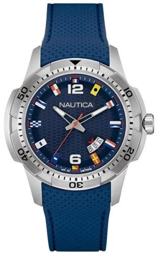 Nautica Analog Herrklocka NAI13515G Blå/Gummi Ø43 mm