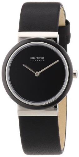 Bering Ceramic Damklocka 10729-442 Svart/Läder Ø29 mm