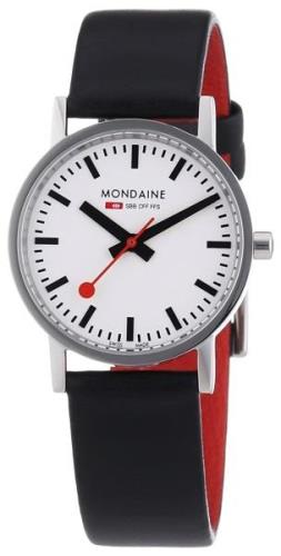 Mondaine 99999 Damklocka A658.30323.11SBB Vit/Läder Ø30 mm