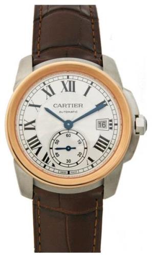 Cartier Calibre De Cartier Herrklocka W2CA0002 Silverfärgad/Läder