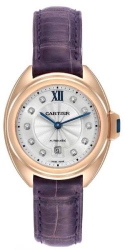 Cartier Calibre De Cartier Damklocka WJCL0031 Silverfärgad/Läder