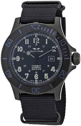 Glycine Combat GL0098 Svart/Textil Ø48 mm