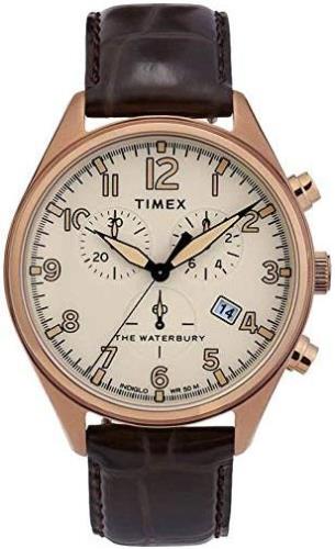 Timex The Waterbury Herrklocka TW2R88300 Beige/Läder Ø42 mm