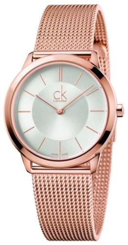 Calvin Klein Minimal Damklocka K3M22626 Silverfärgad/Roséguldstonat