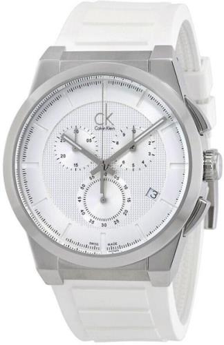 Calvin Klein Dart Herrklocka K2S371L6 Silverfärgad/Gummi Ø45 mm