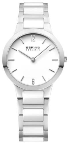 Bering Ceramic Damklocka 30329-754 Vit/Stål Ø29 mm