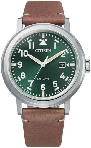 Citizen 99999 Herrklocka AW1620-13X Grön/Läder Ø42 mm