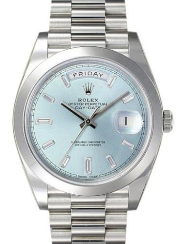 Rolex Day-Date 40 Herrklocka 228206-0002 Blå/Platina Ø40 mm