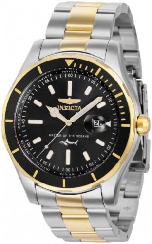 Invicta Pro Diver Herrklocka 35596 Svart/Gulguldtonat stål Ø46 mm