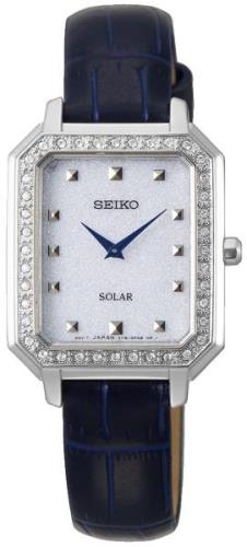 Seiko Solar Herrklocka SUP429P1 Vit/Läder