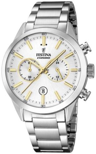 Festina 99999 Herrklocka F16826-D Silverfärgad/Stål Ø44 mm