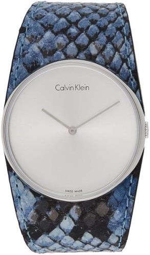 Calvin Klein 99999 Damklocka K5V231 Silverfärgad/Läder Ø39 mm