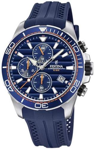 Festina 99999 Herrklocka F20370-1 Blå/Gummi Ø44.3 mm