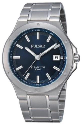 Pulsar Sport Herrklocka PS9123X1 Blå/Titan Ø40 mm