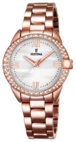 Festina Dress Damklocka F16920-1 Silverfärgad/Roséguldstonat stål