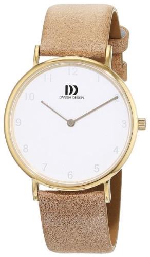 Danish Design Classic Damklocka 3320229 Vit/Läder Ø36 mm