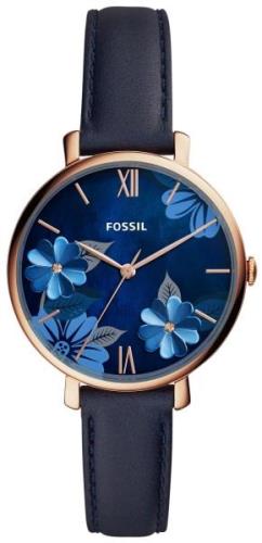 Fossil Jacqueline Damklocka ES4673 Blå/Läder Ø24 mm