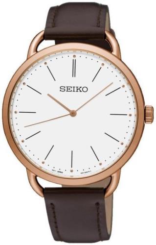 Seiko Classic Herrklocka SUR234P1 Vit/Läder Ø38 mm