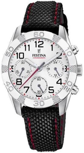 Festina Junior Herrklocka F20346-1 Vit/Textil Ø36 mm