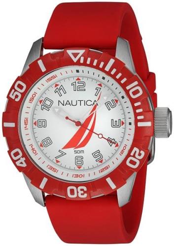 Nautica Nsr Herrklocka NAI08506G Silverfärgad/Gummi Ø44 mm