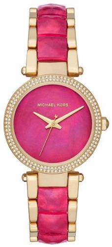 Michael Kors Parker Damklocka MK6490 Rosa/Gulguldtonat stål Ø33 mm