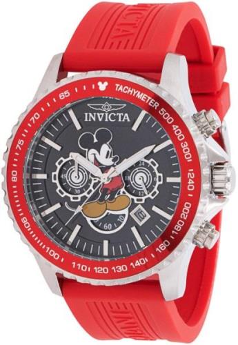 Invicta Disney Herrklocka 39040 Svart/Gummi Ø48 mm