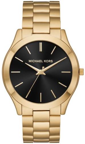 Michael Kors Slim Runway Herrklocka MK8621 Svart/Guldtonat stål Ø44