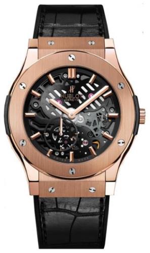 Hublot Classic Fusion Herrklocka 515.OX.0180.LR Skelettskuren/Läder