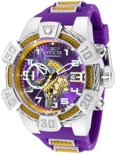 Invicta Nfl Herrklocka 35868 Lila/Kolfiber Ø52 mm