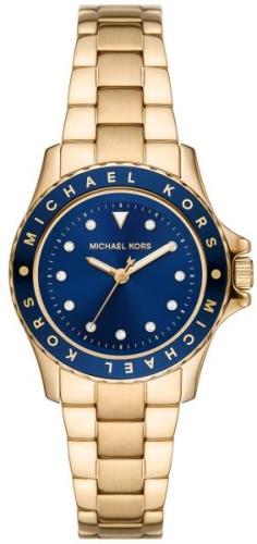 Michael Kors Kenly Damklocka MK6954 Blå/Guldtonat stål Ø33 mm