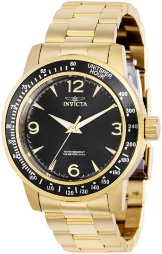 Invicta Specialty Herrklocka 38530 Svart/Gulguldtonat stål Ø45 mm