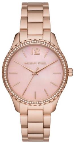 Michael Kors Layton Damklocka MK6848 Rosa/Roséguldstonat stål Ø38