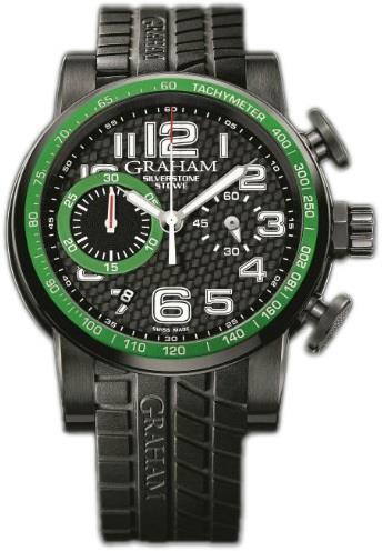 Graham Silverstone Herrklocka 2SAAB.B02A Svart/Gummi Ø44 mm