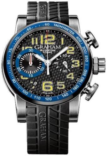 Graham Silverstone Herrklocka 2SAAC.B04A Svart/Gummi Ø44 mm