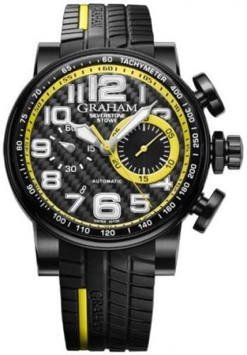 Graham Silverstone Stowe Herrklocka 2BLDC.B28A Svart/Gummi Ø48 mm