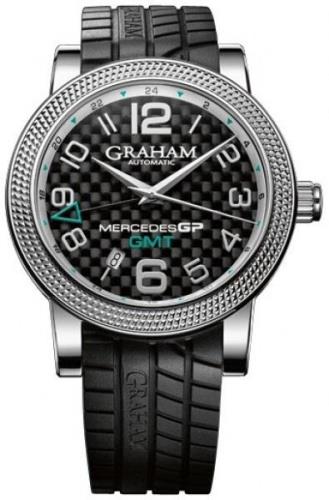 Graham Mercedes GP Time Zone Herrklocka 2MECS.B03A Svart/Gummi Ø48 mm