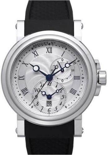 Breguet Herrklocka 5857ST-12-5ZU Marine Silverfärgad/Gummi Ø42 mm